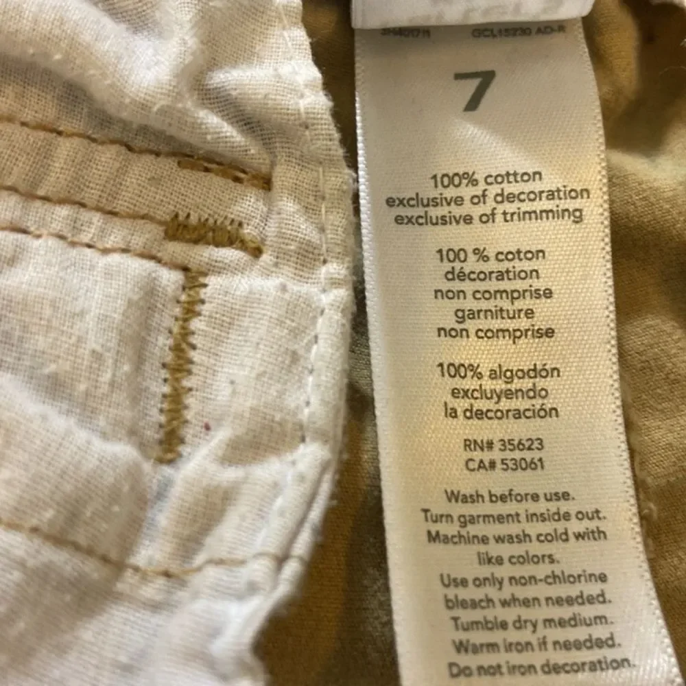 10/$50 Carter’s Kids Tan Cargo Shorts Size 7
